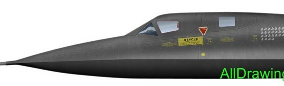 Lockheed SR-71 Blackbird aircraft drawings (figures)
